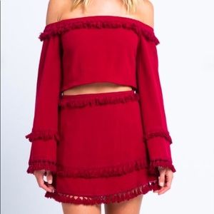 Red Dress Boutique Black Fringe Set